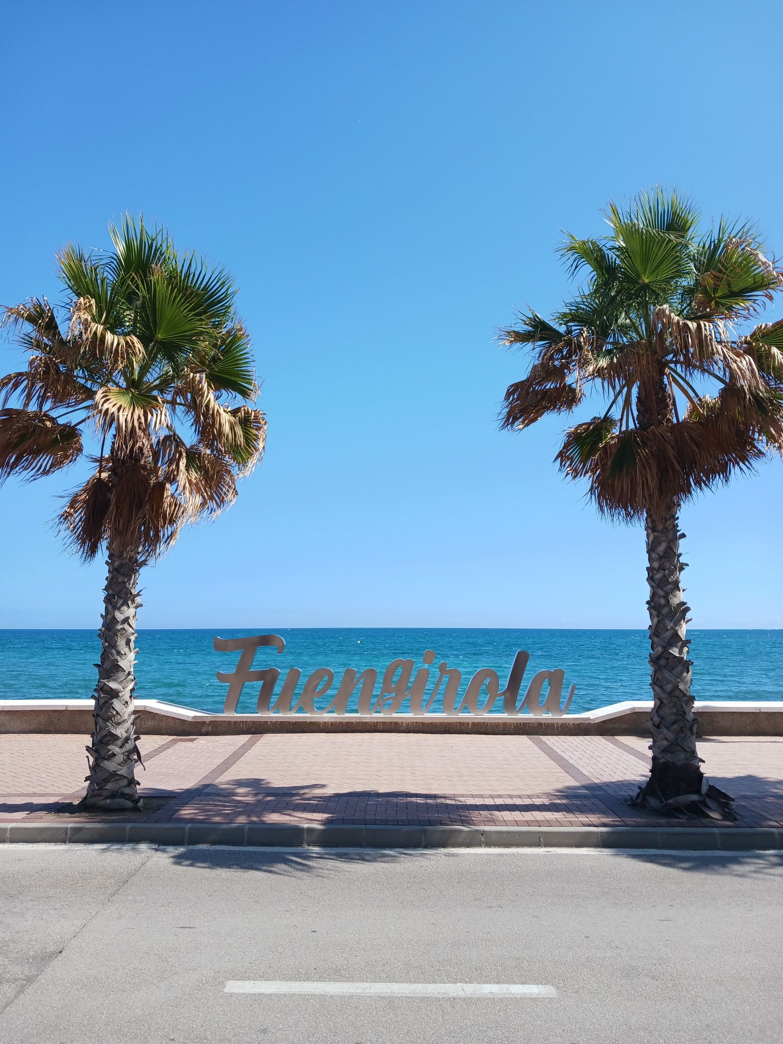 The seafront promenade at Fuengirola