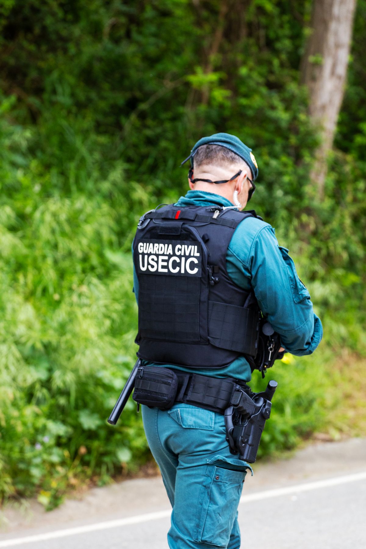 A Guardia Civil officer on patrol in Spain