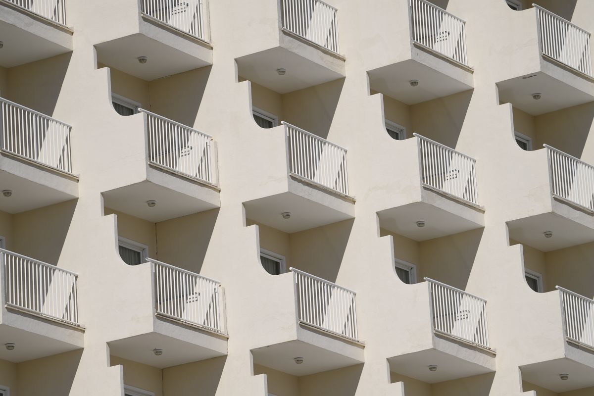 Holiday rental apartment balconies in Spain