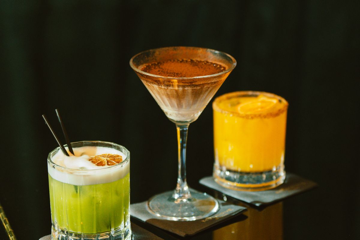 Cocktails at an upscale Marbella bar