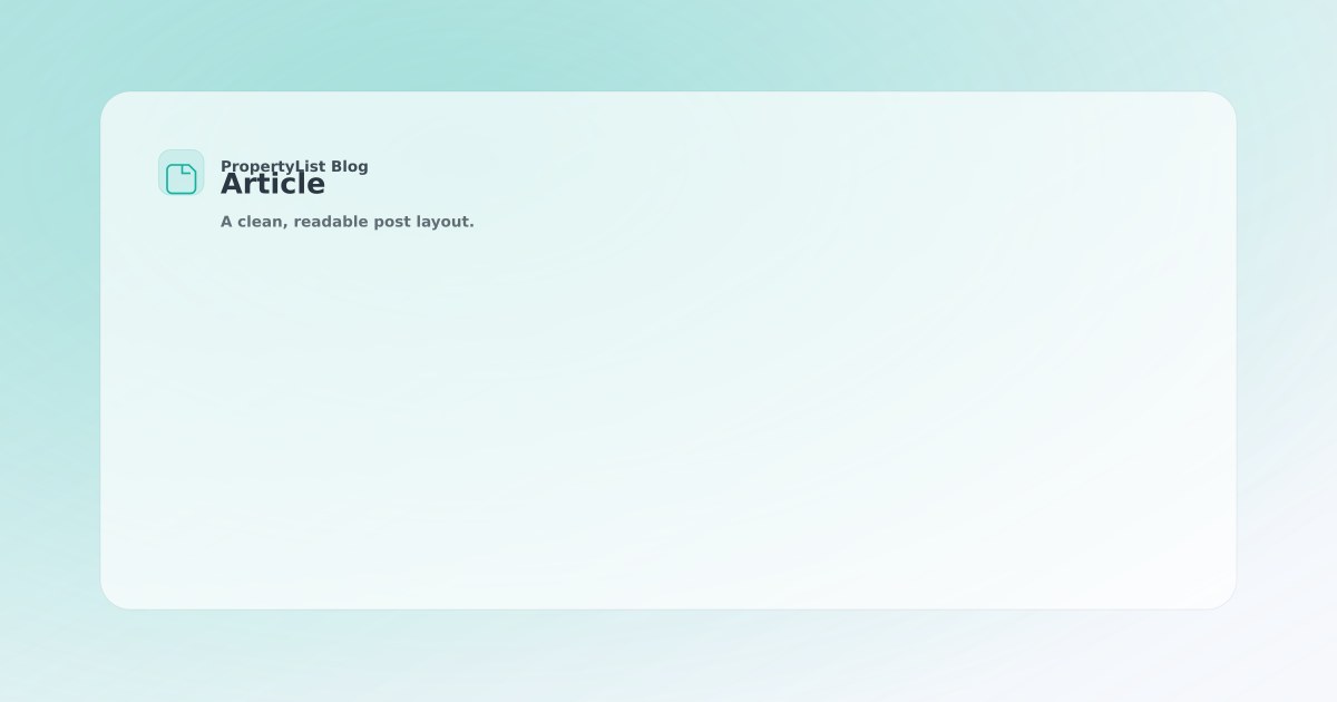 Blog - PropertyList Info Hub