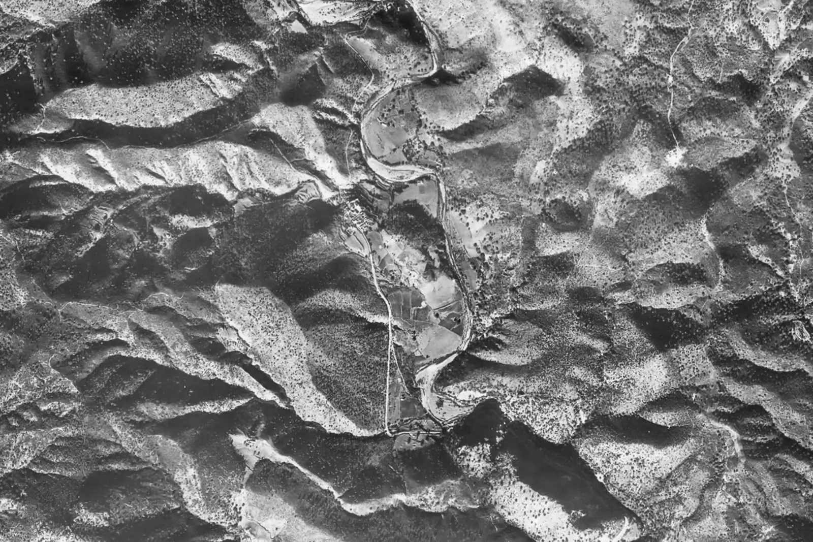 Benahavís from the air in 1956