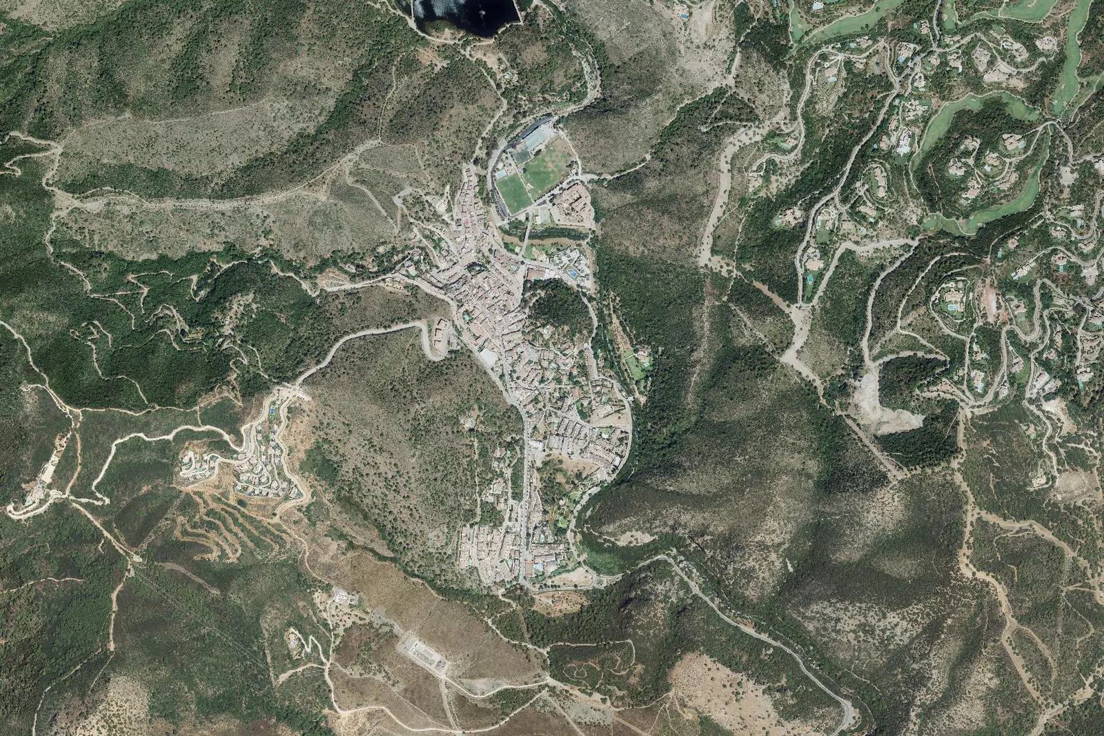 Benahavís from the air in 2022
