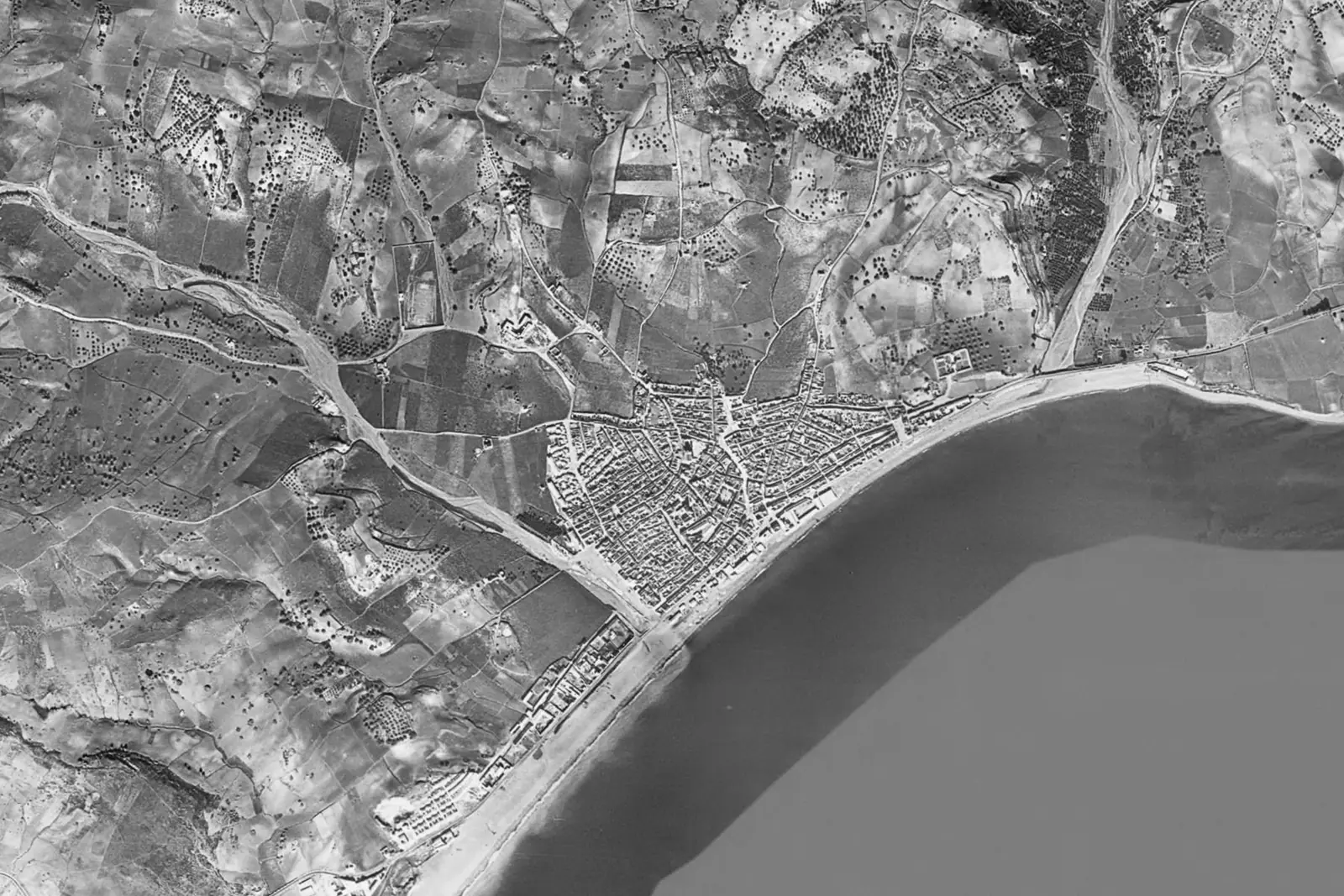 Estepona from the air in 1956