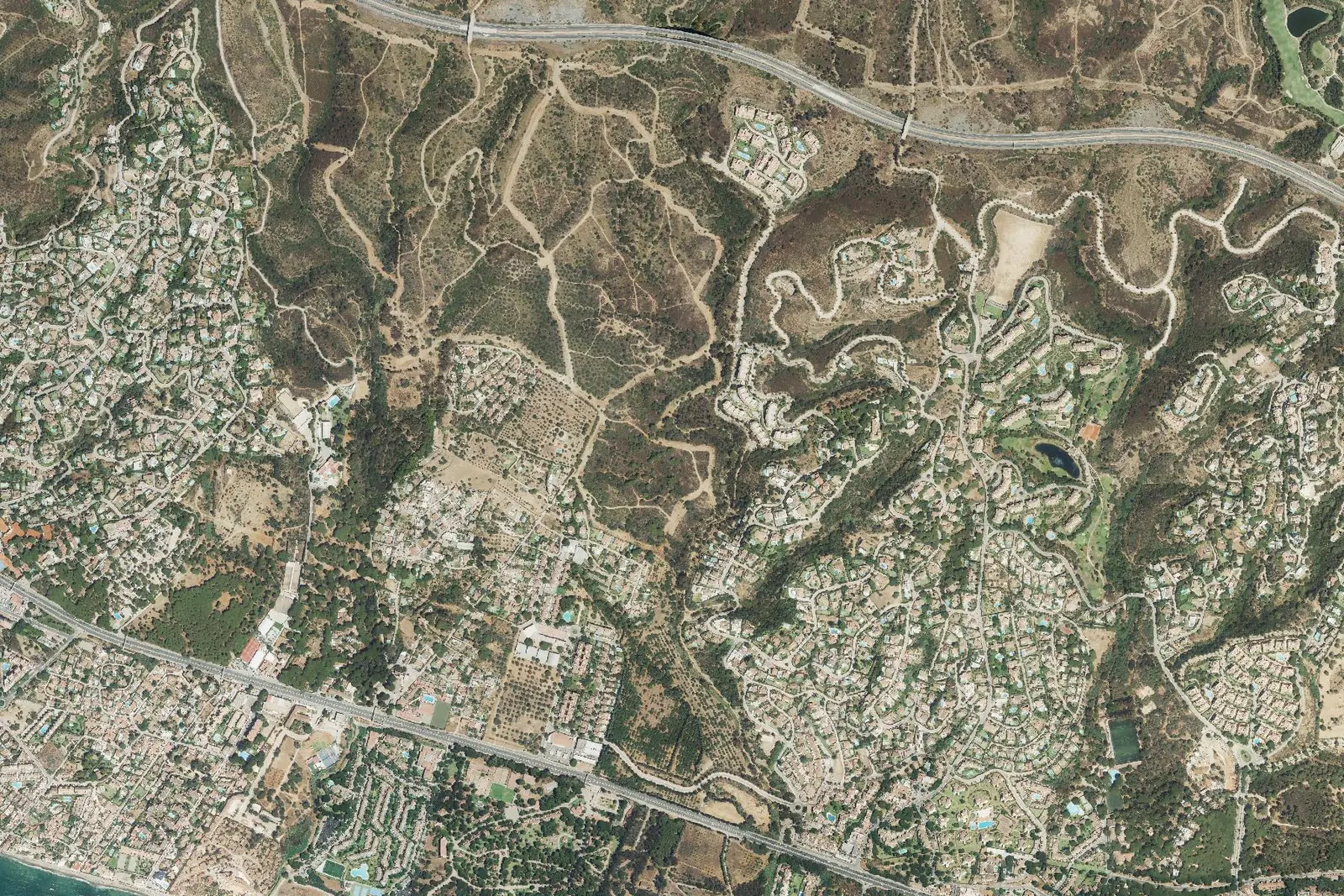 Las Chapas desde el aire en 2022