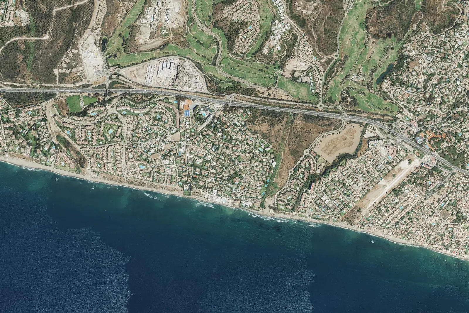 Los Monteros from the air in 2022
