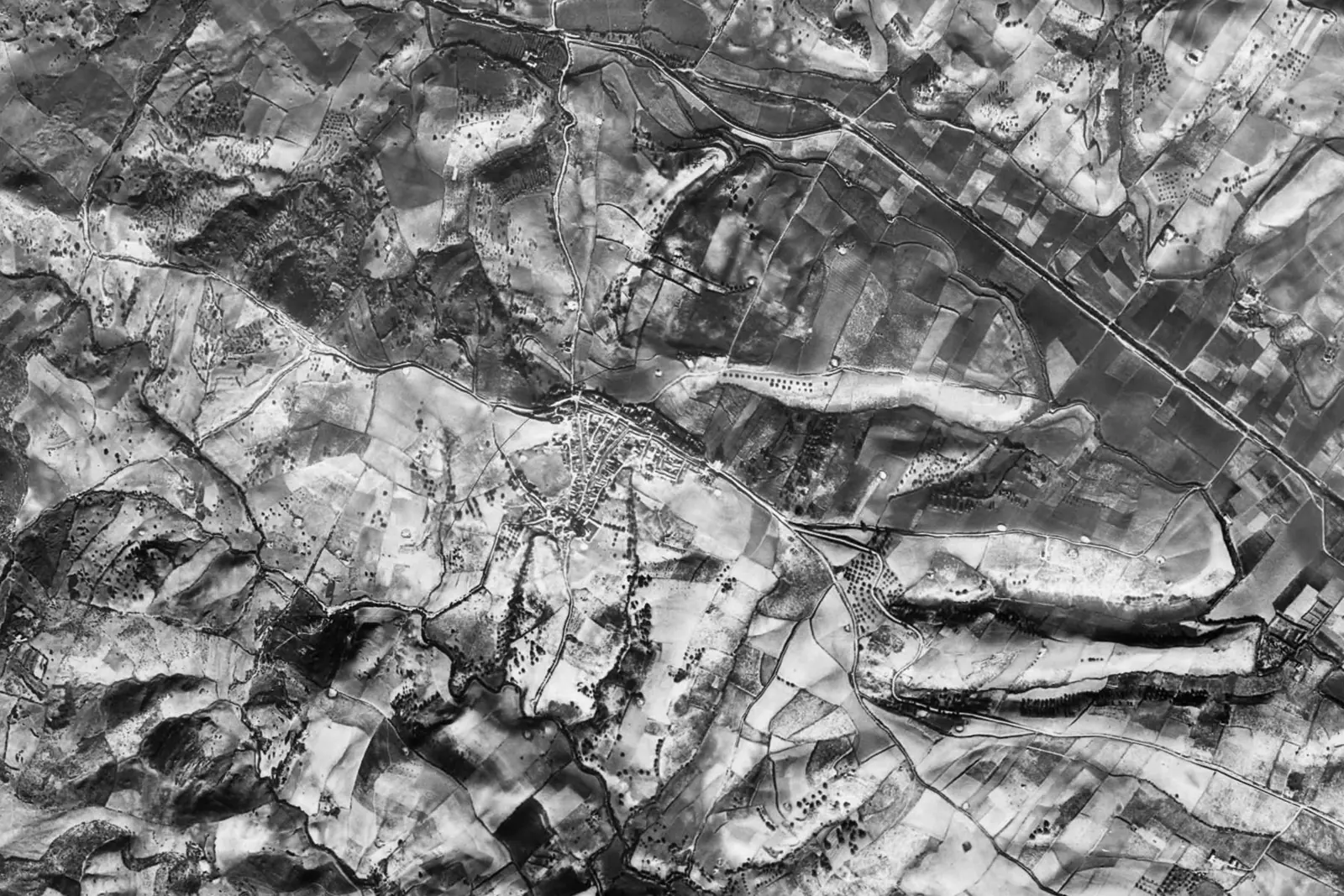 Manilva desde el aire en 1956