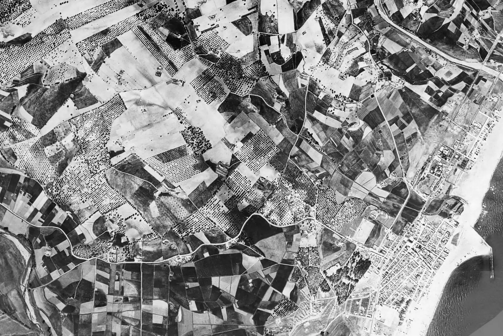 Mijas Costa from the air in 1956
