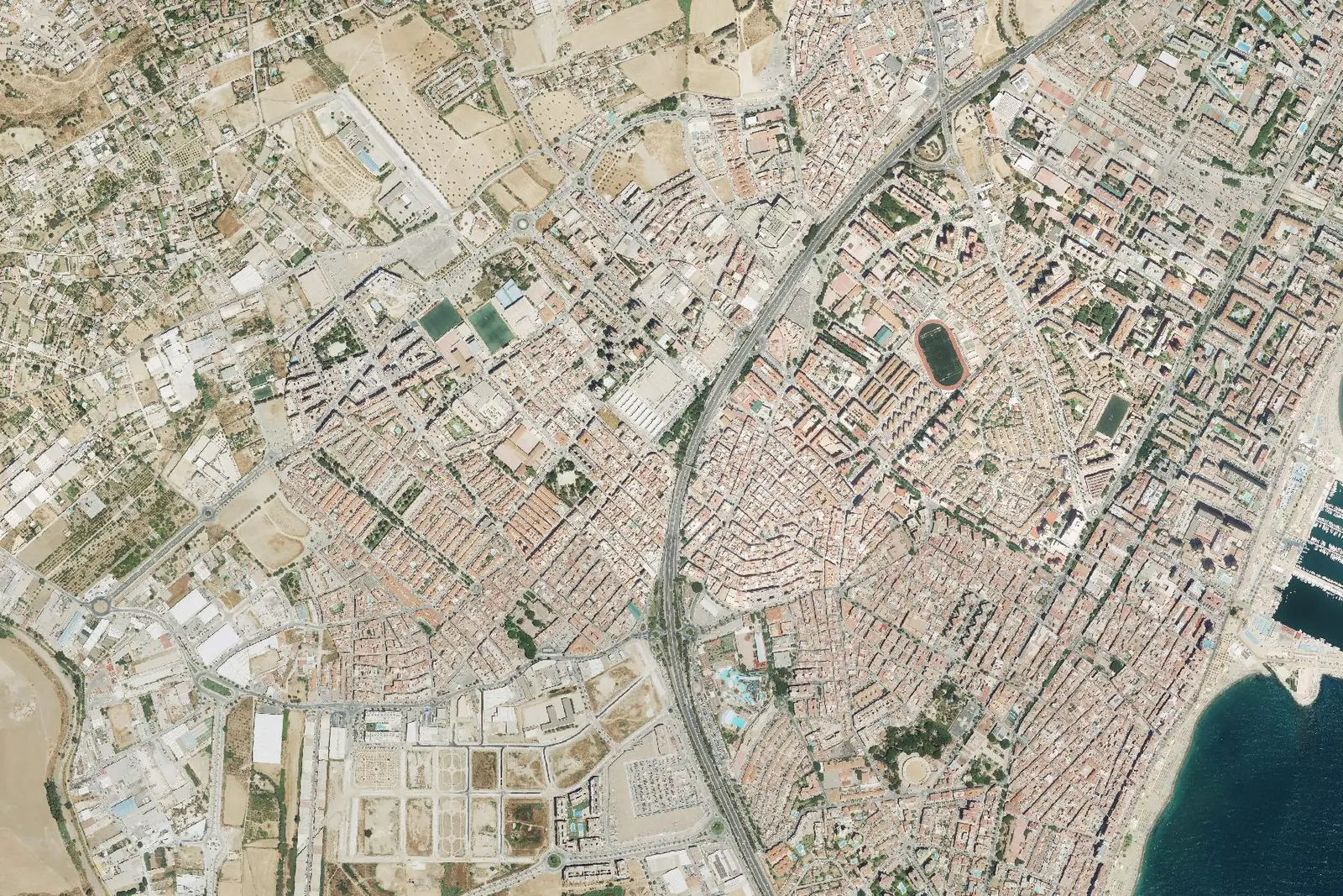Mijas Costa from the air in 2022