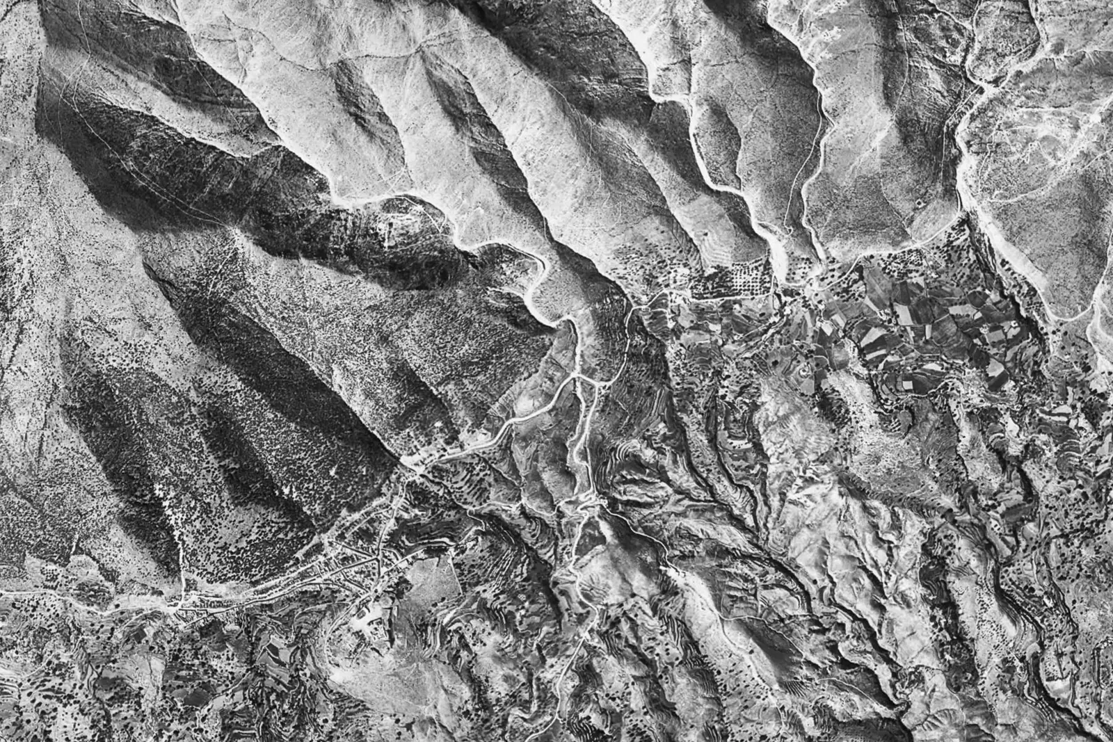 Mijas Pueblo desde el aire en 1956
