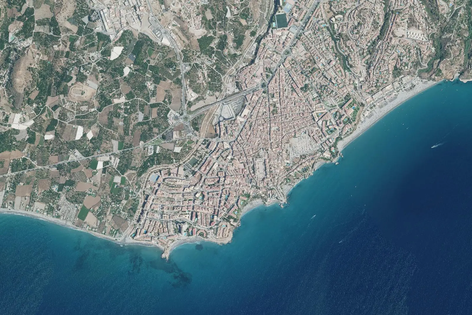 Nerja from the air in 2022