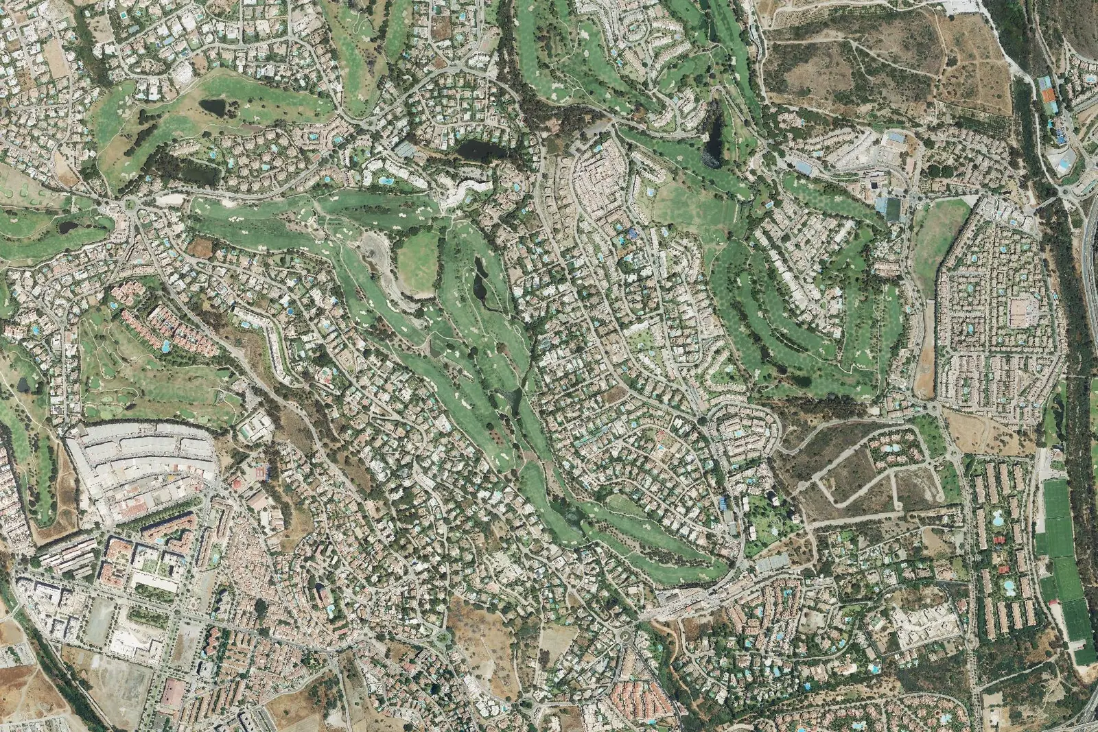 Nueva Andalucía from the air in 2022