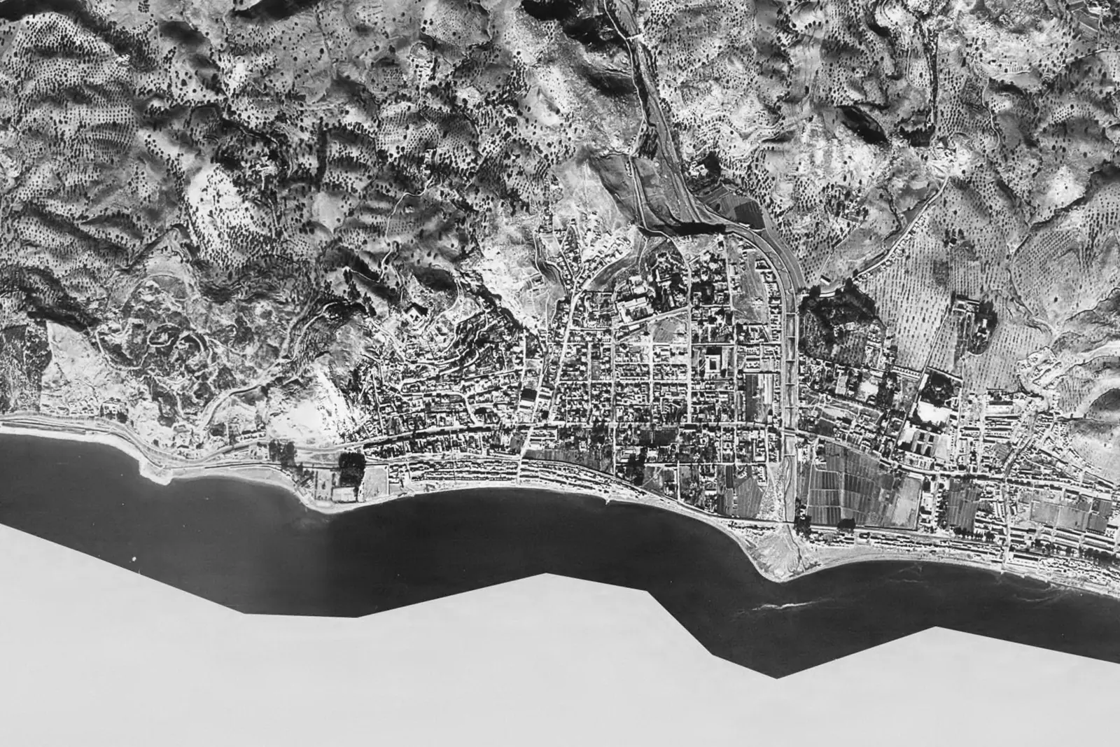 Pedregalejo (Málaga) from the air in 1956