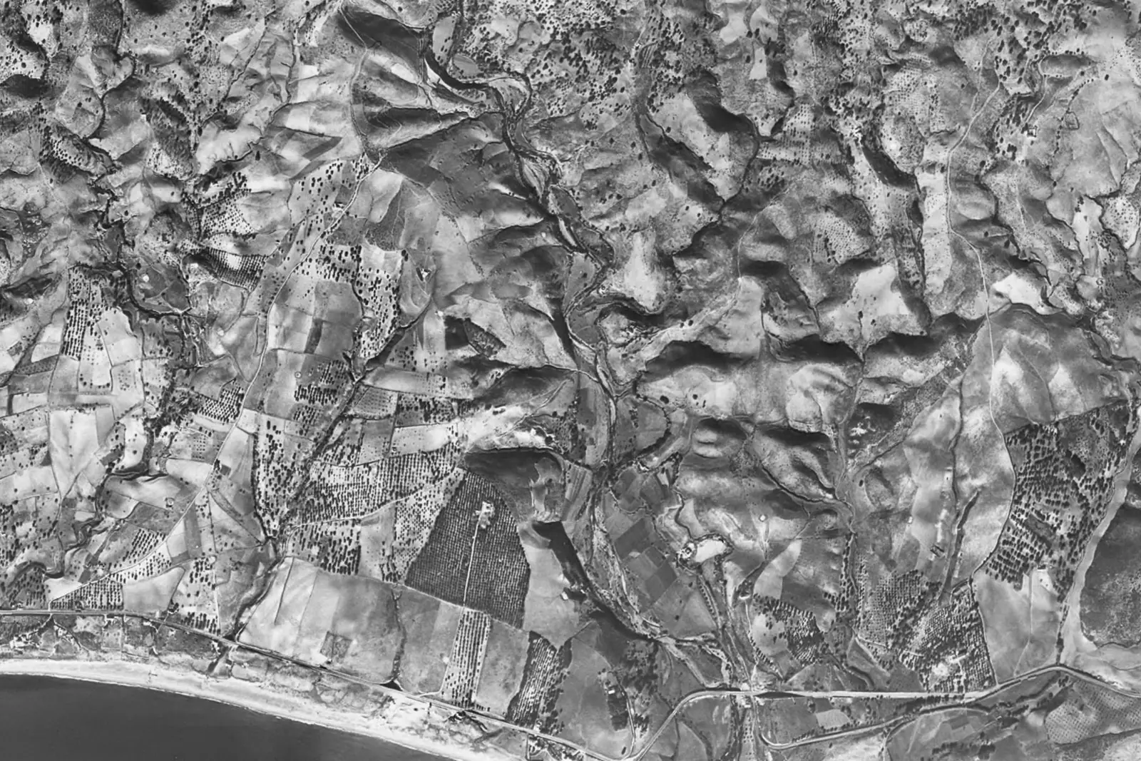 Río Real desde el aire en 1956